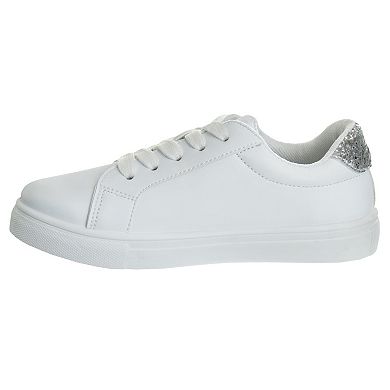 Kensie Girl Lace-Up Glittery Stars Little Kid Girls' Sneakers