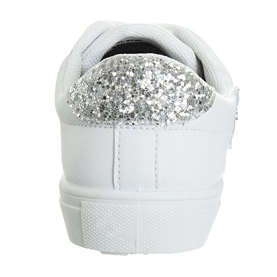 Kensie Girl Lace-Up Glittery Stars Little Kid Girls' Sneakers
