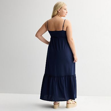 Juniors' Plus Size SO® Easy Tier Knit Maxi Dress