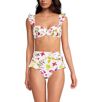 Women's Lands' End Balconnette Underwire Bikini Swim Top