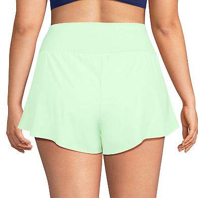 Plus Size Lands' End Pinchless Flutter Swim Shorts with Panty
