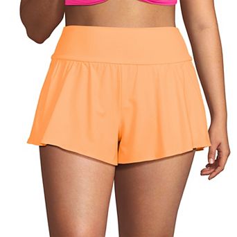 Plus Size Lands' End Pinchless Flutter Swim Shorts with Panty