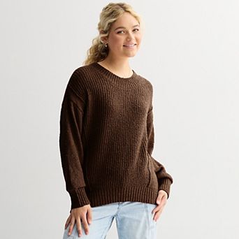 Juniors' SO® Boucle Crewneck Sweater