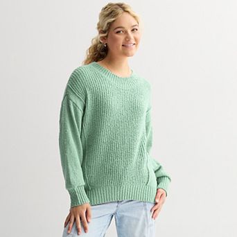 Juniors' SO® Boucle Crewneck Sweater
