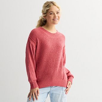 Juniors' SO® Boucle Crewneck Sweater