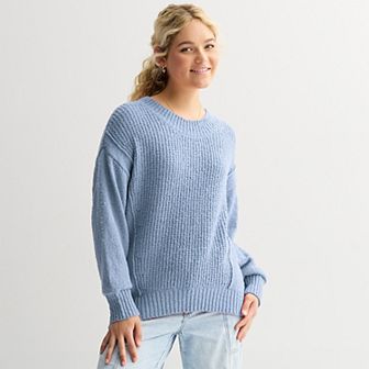 Juniors' SO® Boucle Crewneck Sweater