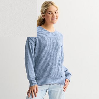 Juniors' SO® Boucle Crewneck Sweater