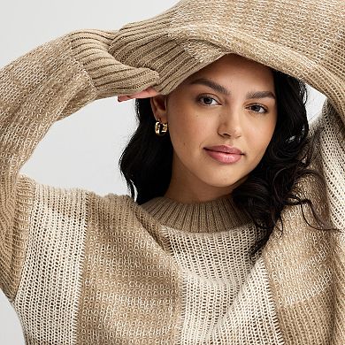 Juniors' Plus Size SO® Boucle Crewneck Sweater