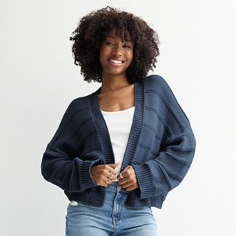 Juniors' SO® Textured Cardi Sweater