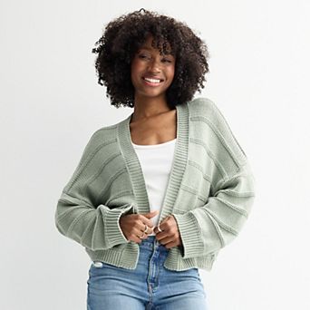 Juniors' SO® Textured Cardi Sweater