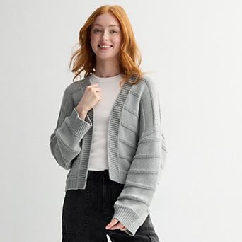Juniors' SO® Textured Cardi Sweater