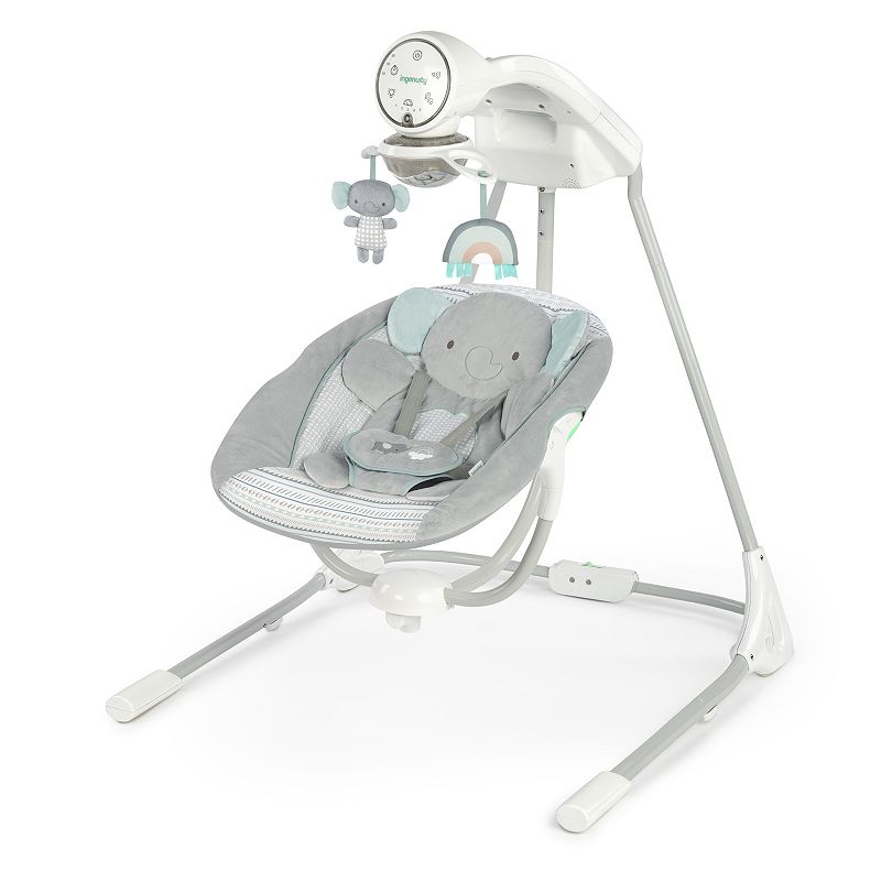 UPC 074451130968 product image for Ingenuity InLighten Elephant Soothing Baby Swing, Gray | upcitemdb.com