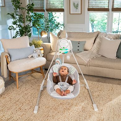 Ingenuity InLighten Elephant Soothing Baby Swing