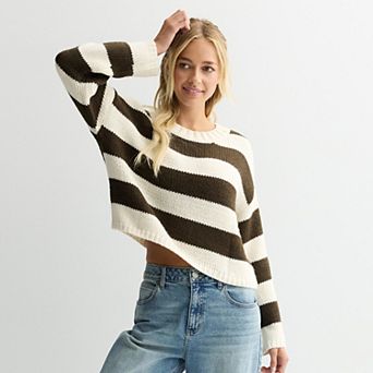 Juniors' SO Chunky Crew Sweater