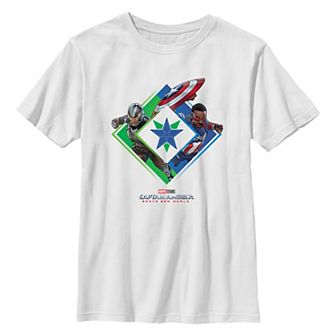 Boys 8-20 Marvel Captain America Brave New World Fighting Together Graphic Tee