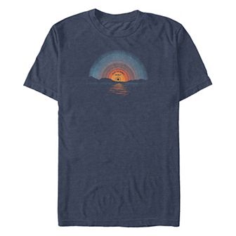 Big & Tall Sunset Record Graphic Tee
