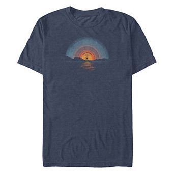 Big & Tall Sunset Record Graphic Tee