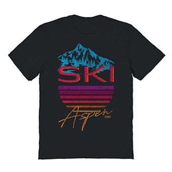 Men's Ski Aspen Black Graphic Tee