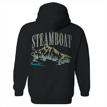 Men's Steamboat Black Graphic Hoodie