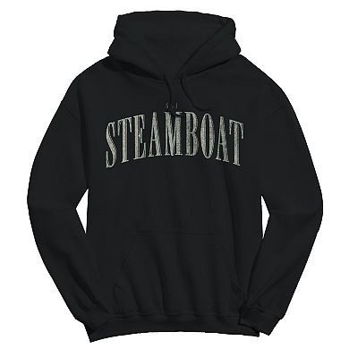 Men's Steamboat Black Graphic Hoodie