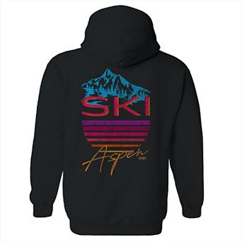 Men's Ski Aspen Black Graphic Hoodie