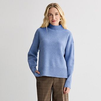 Women's Nine West Midweight Mockneck Pullover Sweater