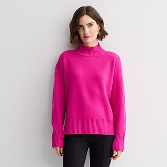 Women's Nine West Midweight Mockneck Pullover Sweater