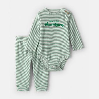 Baby Carter's 2 pc Striped Long-Sleeve Bodysuit & Pant Set