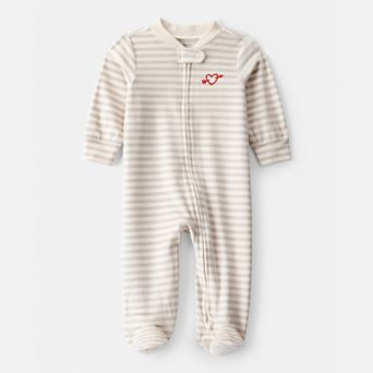 Baby Carter's Striped DreamPlush Snug Fit 2-Way Zip Sleep & Play Pajamas