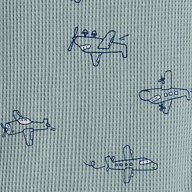 Baby Boy Carter's 3-pc. Airplane Print Long Sleeve Bodysuit & Pant Set