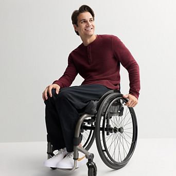 Men's Sonoma Goods For Life® Adaptive Long Sleeve Henley Tee