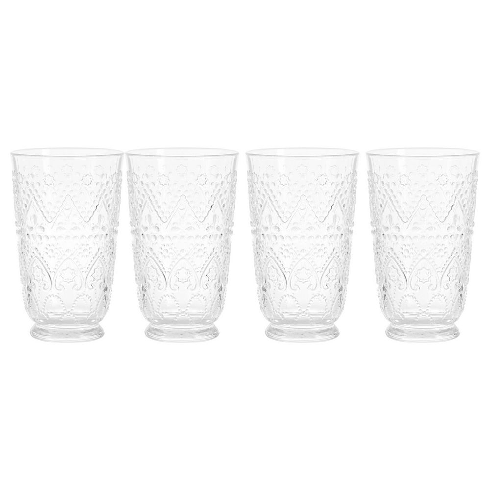 Home Essentials Aria 4-pk. Highball Textured Glass Set