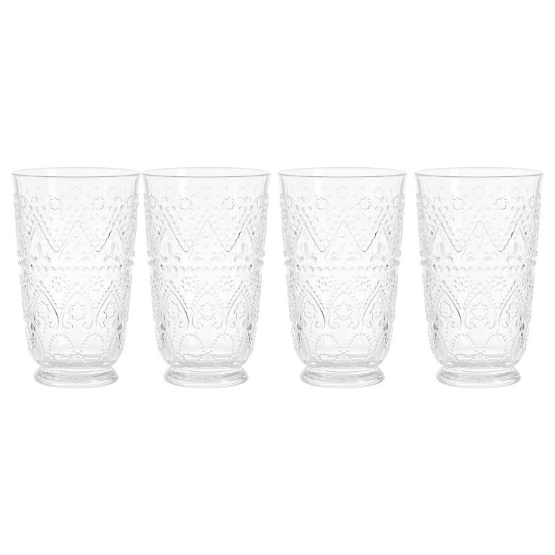 Home Essentials Aria 4-pk. Highball Textured Glass Set