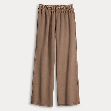 Juniors' SO® Low Rise Baggy Wide Leg Fleece Pant