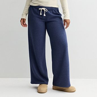 Juniors' SO® Low Rise Baggy Wide Leg Fleece Pant