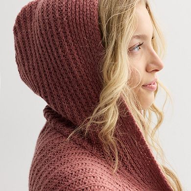 Juniors' SO Chunky Open Front Sweater