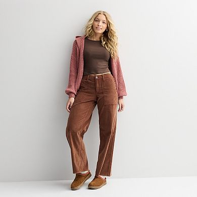 Juniors' SO Chunky Open Front Sweater