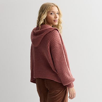 Juniors' SO Chunky Open Front Sweater