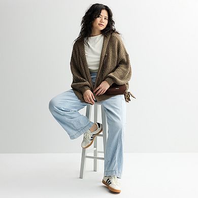 Juniors' Plus Size SO Chunky Open Front Sweater
