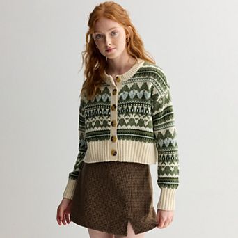 Juniors' SO® Crewneck Cardigan