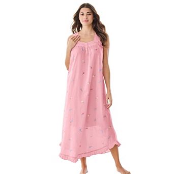 Dreams & Co. Plus Size Long Embroidered Gown