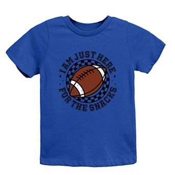 I Am Just Here For The Snacks Toddler Short Sleeve Graphic Tee