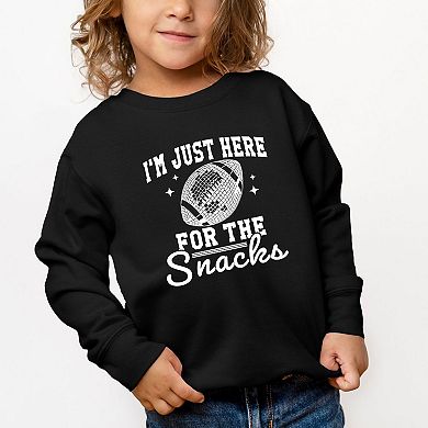 I'm Just Here For The Snacks Disco Toddler Graphic Sweatshirt
