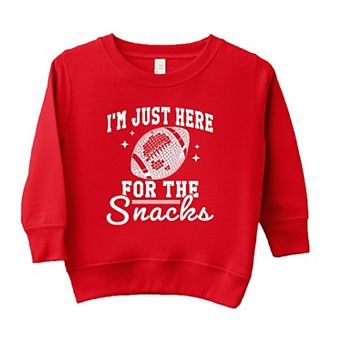 I'm Just Here For The Snacks Disco Toddler Graphic Sweatshirt