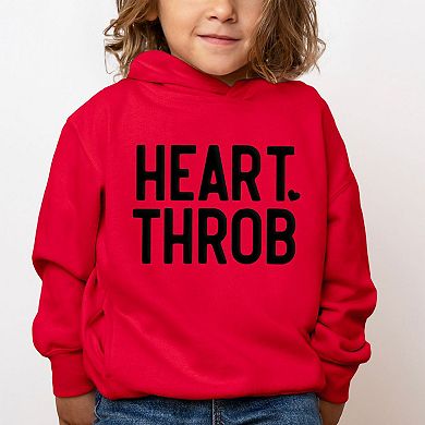 Heart Throb Small Heart Raised Print Toddler Graphic Hoodie