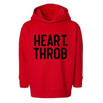 Heart Throb Small Heart Raised Print Toddler Graphic Hoodie