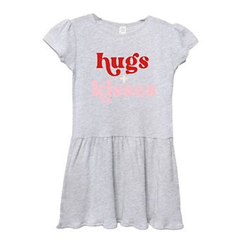 Hugs And Kisses Toddler Girl Dress