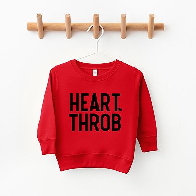 Heart Throb Small Heart Raised Print Youth Ultra-Soft Graphic Sweatshirt