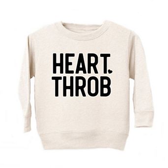 Heart Throb Small Heart Raised Print Youth Ultra-Soft Graphic Sweatshirt