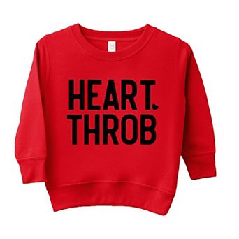 Heart Throb Small Heart Raised Print Youth Ultra-Soft Graphic Sweatshirt
